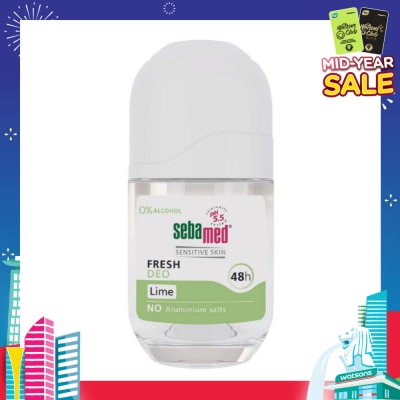 SEBAMED Fresh Deodorant Roll-On Lime (No Alumunium Salts, 0% Alcohol & Suitable For Sensitive Skin) 50ml