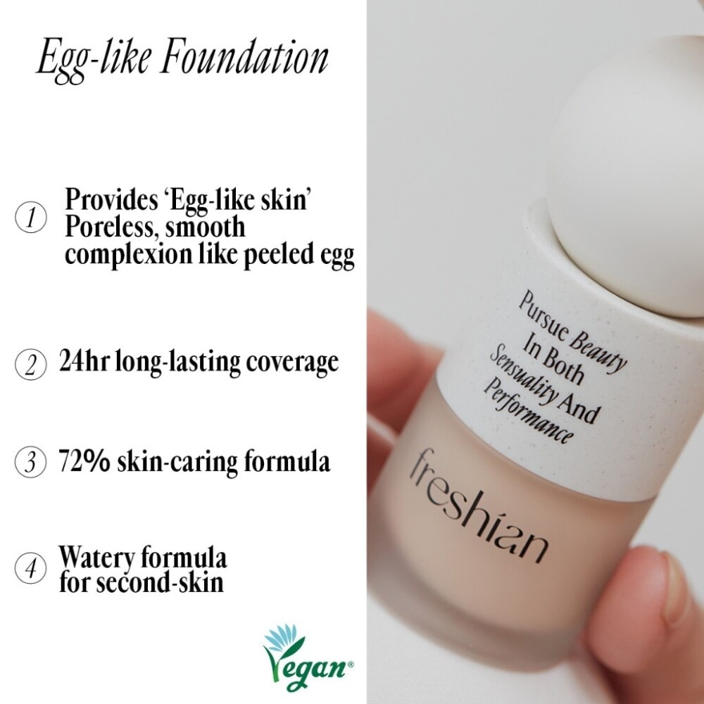 Egg-Like Vegan Foundation SPF35 PA++ 201 Medium Beige 1s