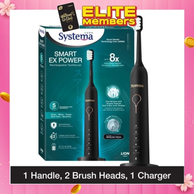 SYSTEMA Smart Ex Power Rechargeable Electric Toothbrush (5 Modes For Personalized Experience) 1s