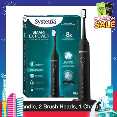 SYSTEMA Smart Ex Power Rechargeable Electric Toothbrush (5 Modes For Personalized Experience) 1s