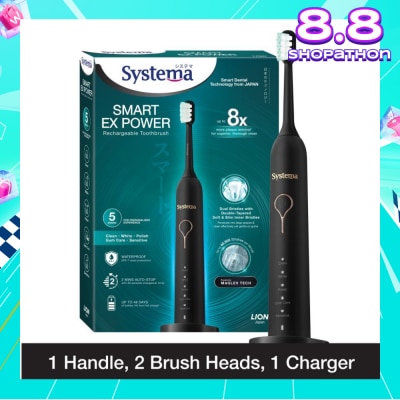 SYSTEMA Smart Ex Power Rechargeable Electric Toothbrush (5 Modes For Personalized Experience) 1s