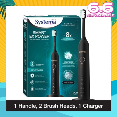 SYSTEMA Smart Ex Power Rechargeable Electric Toothbrush (5 Modes For Personalized Experience) 1s