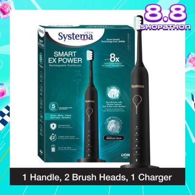 SYSTEMA Smart Ex Power Rechargeable Electric Toothbrush (5 Modes For Personalized Experience) 1s