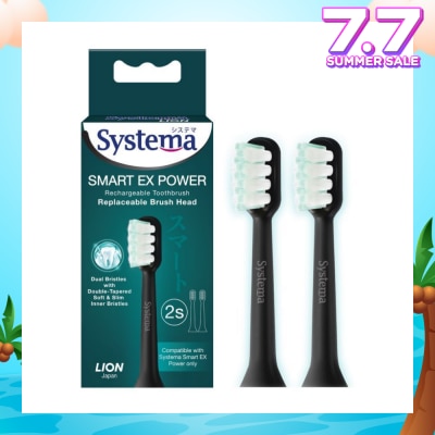 SYSTEMA Smart Ex Power Replaceable Brush Head For Rechargeable Electric Toothbrush (Refill & Compatile With Systema Smart EX Power Only) 2s