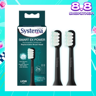 SYSTEMA Smart Ex Power Replaceable Brush Head For Rechargeable Electric Toothbrush (Refill & Compatile With Systema Smart EX Power Only) 2s