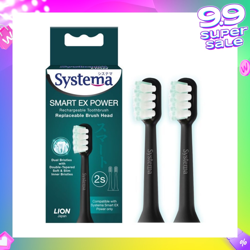 Smart Ex Power Replaceable Brush Head For Rechargeable Electric Toothbrush (Refill & Compatile With Systema Smart EX Power Only) 2s