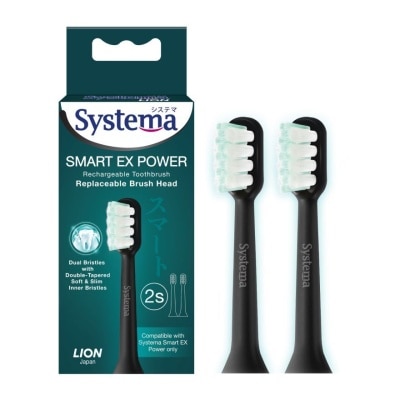 SYSTEMA Smart Ex Power Replaceable Brush Head For Rechargeable Toothbrush (Refill & Compatile With Systema Smart EX Power Only) 2s