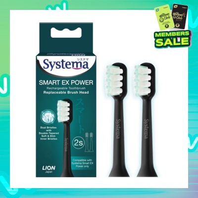 SYSTEMA Smart Ex Power Replaceable Brush Head For Rechargeable Electric Toothbrush (Refill & Compatile With Systema Smart EX Power Only) 2s