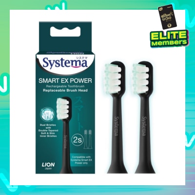 SYSTEMA Smart Ex Power Replaceable Brush Head For Rechargeable Electric Toothbrush (Refill & Compatile With Systema Smart EX Power Only) 2s