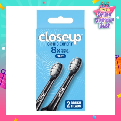 CLOSE-UP Sonic Expert Soft Electric Toothbrush Refill Black (Brush Head) 2s