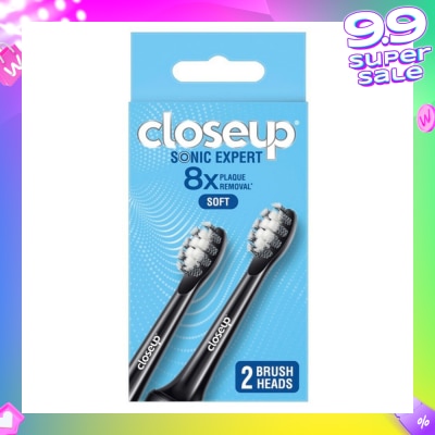 CLOSE-UP Sonic Expert Soft Electric Toothbrush Refill Black (Brush Head) 2s
