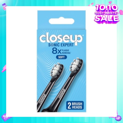 CLOSE-UP Sonic Expert Soft Electric Toothbrush Refill Black (Brush Head) 2s
