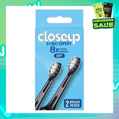 CLOSE-UP Sonic Expert Soft Electric Toothbrush Refill Black (Brush Head) 2s