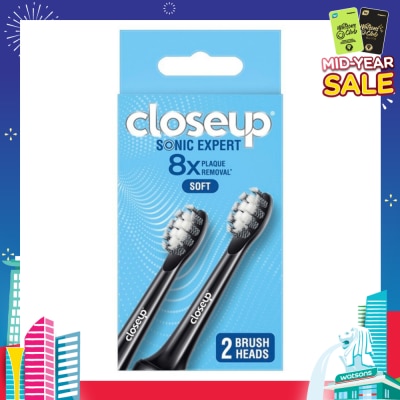 CLOSE-UP Sonic Expert Soft Electric Toothbrush Refill Black (Brush Head) 2s