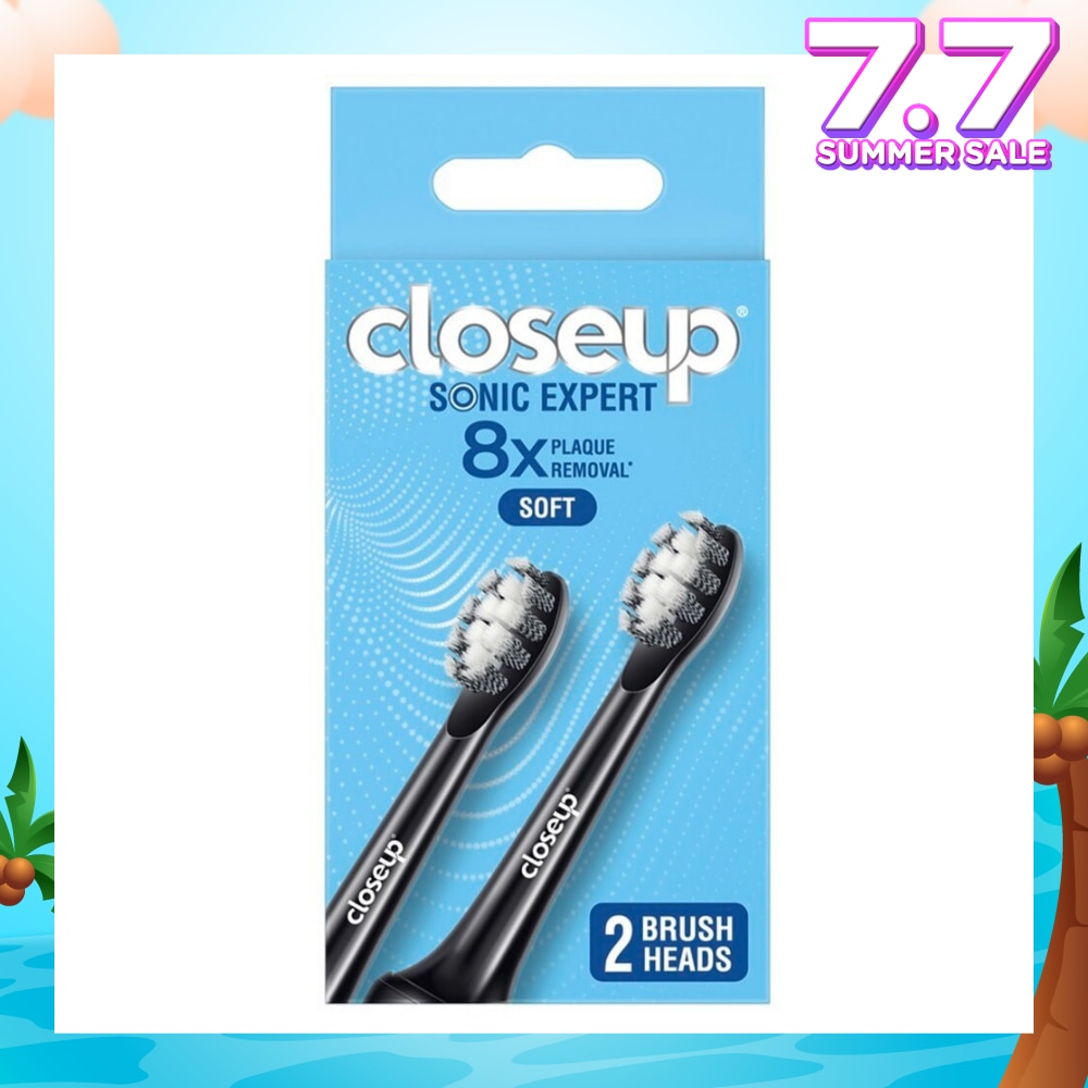 Sonic Expert Soft Electric Toothbrush Refill Black (Brush Head) 2s