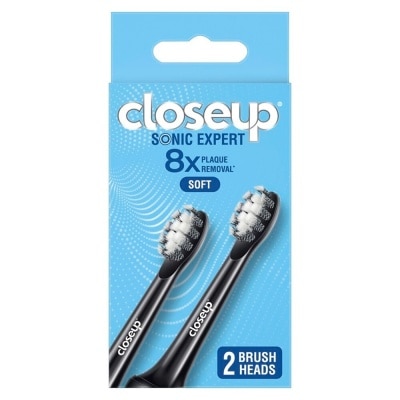 CLOSE-UP Sonic Expert Soft Electric Toothbrush Refill Black (Brush Head) 2s