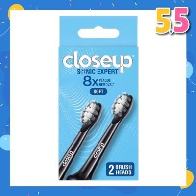 CLOSE-UP Sonic Expert Soft Electric Toothbrush Refill Black (Brush Head) 2s