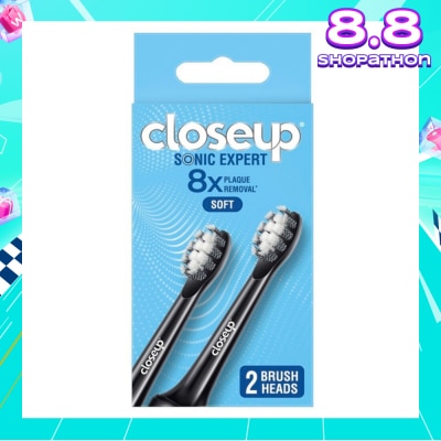 CLOSE-UP Sonic Expert Soft Electric Toothbrush Refill Black (Brush Head) 2s