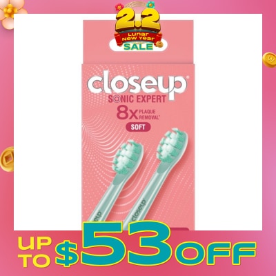 CLOSE-UP Sonic Expert Soft Electric Toothbrush Refill Green (Brush Head) 2s