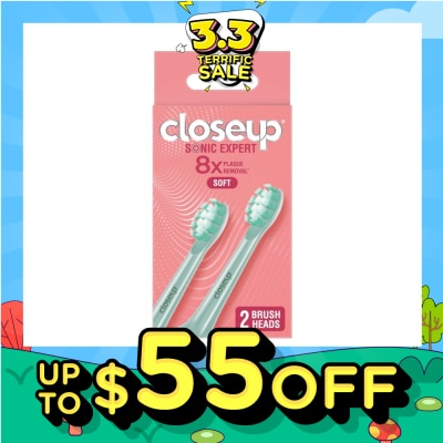 CLOSE-UP Sonic Expert Soft Electric Toothbrush Refill Green (Brush Head) 2s
