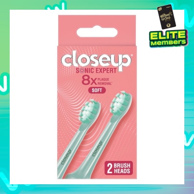 CLOSE-UP Sonic Expert Soft Electric Toothbrush Refill Green (Brush Head) 2s