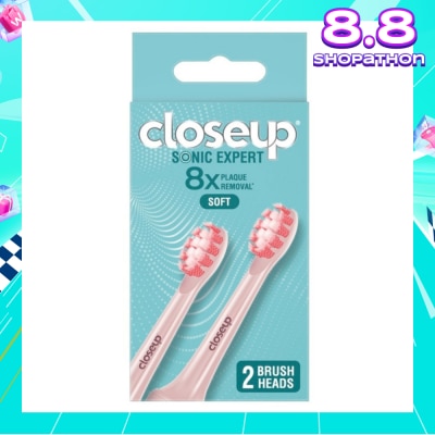 CLOSE-UP Sonic Expert Soft Electric Toothbrush Refill Pink (Brush Head) 2s