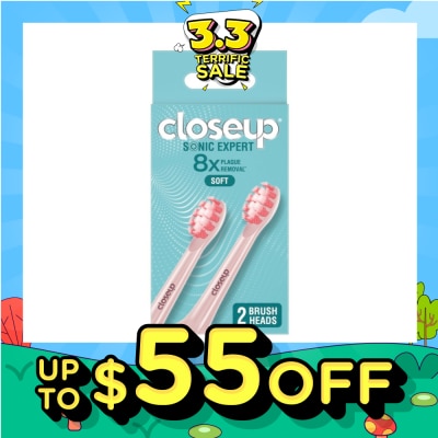 CLOSE-UP Sonic Expert Soft Electric Toothbrush Refill Pink (Brush Head) 2s