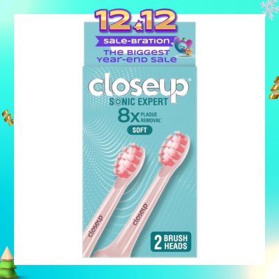 CLOSE-UP Sonic Expert Soft Electric Toothbrush Refill Pink (Brush Head) 2s