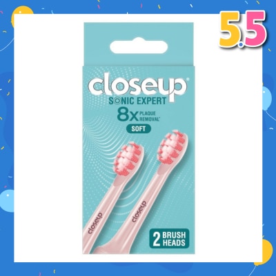 CLOSE-UP Sonic Expert Soft Electric Toothbrush Refill Pink (Brush Head) 2s