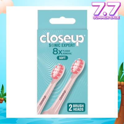 CLOSE-UP Sonic Expert Soft Electric Toothbrush Refill Pink (Brush Head) 2s