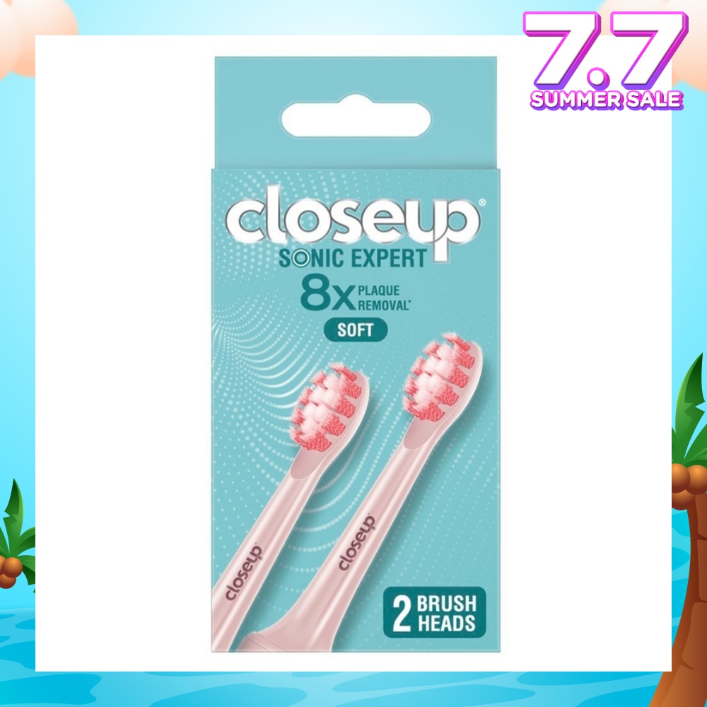 Sonic Expert Soft Electric Toothbrush Refill Pink (Brush Head) 2s