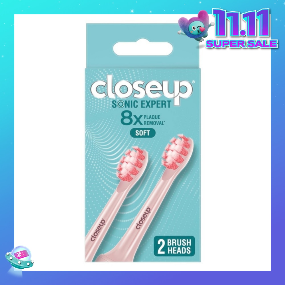 Sonic Expert Soft Electric Toothbrush Refill Pink (Brush Head) 2s