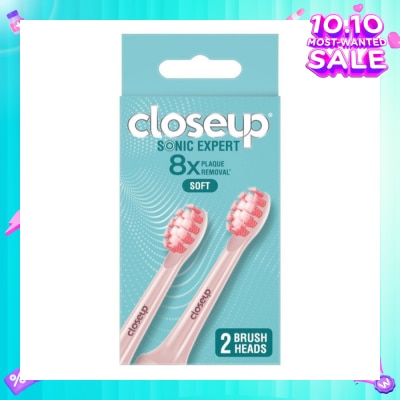 CLOSE-UP Sonic Expert Soft Electric Toothbrush Refill Pink (Brush Head) 2s