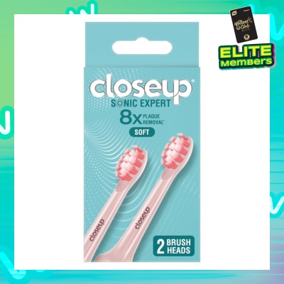 CLOSE-UP Sonic Expert Soft Electric Toothbrush Refill Pink (Brush Head) 2s