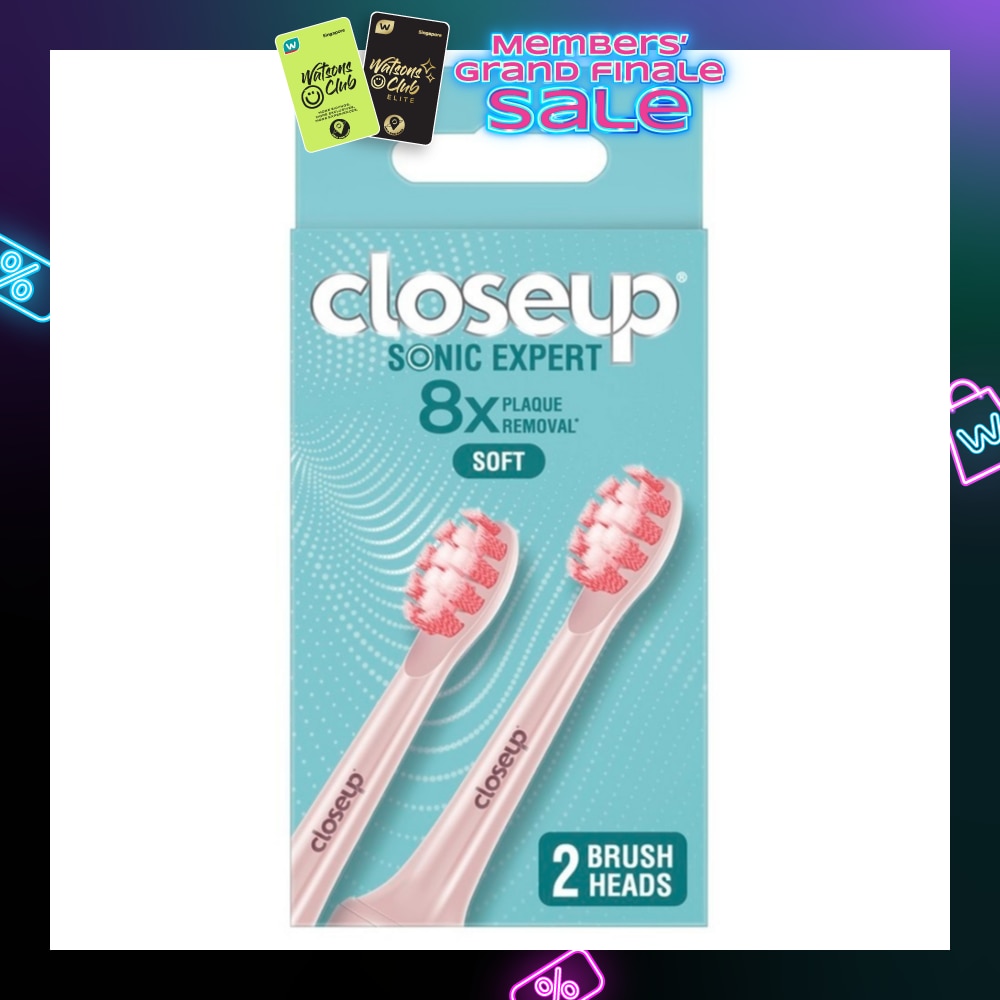 Sonic Expert Soft Electric Toothbrush Refill Pink (Brush Head) 2s