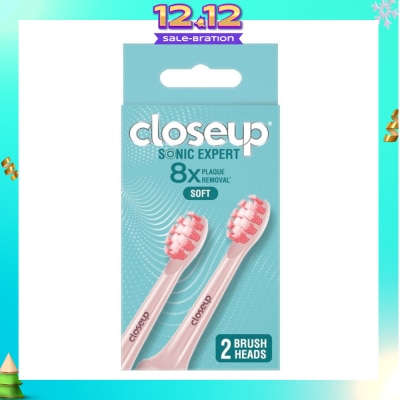CLOSE-UP Sonic Expert Soft Electric Toothbrush Refill Pink (Brush Head) 2s