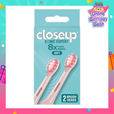 CLOSE-UP Sonic Expert Soft Electric Toothbrush Refill Pink (Brush Head) 2s