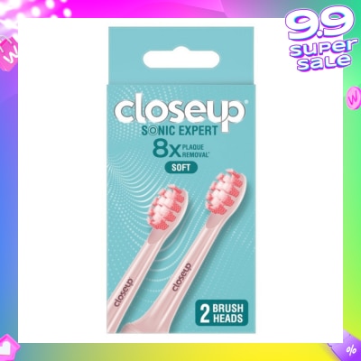CLOSE-UP Sonic Expert Soft Electric Toothbrush Refill Pink (Brush Head) 2s