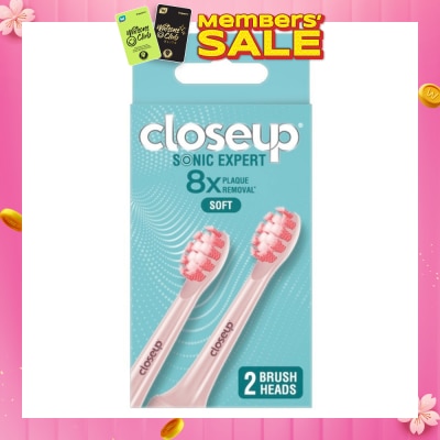 CLOSE-UP Sonic Expert Soft Electric Toothbrush Refill Pink (Brush Head) 2s