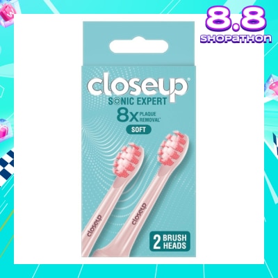 CLOSE-UP Sonic Expert Soft Electric Toothbrush Refill Pink (Brush Head) 2s