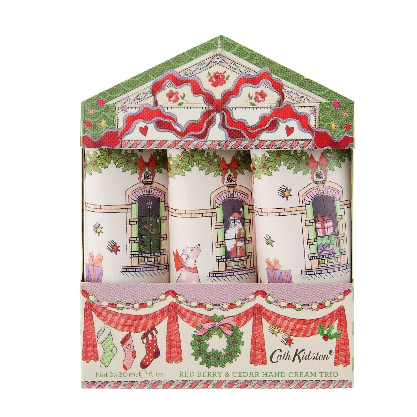 A Doll's House Red Berry & Cedar Hand Cream Trio Xmas Packset consists 30ml x 3s