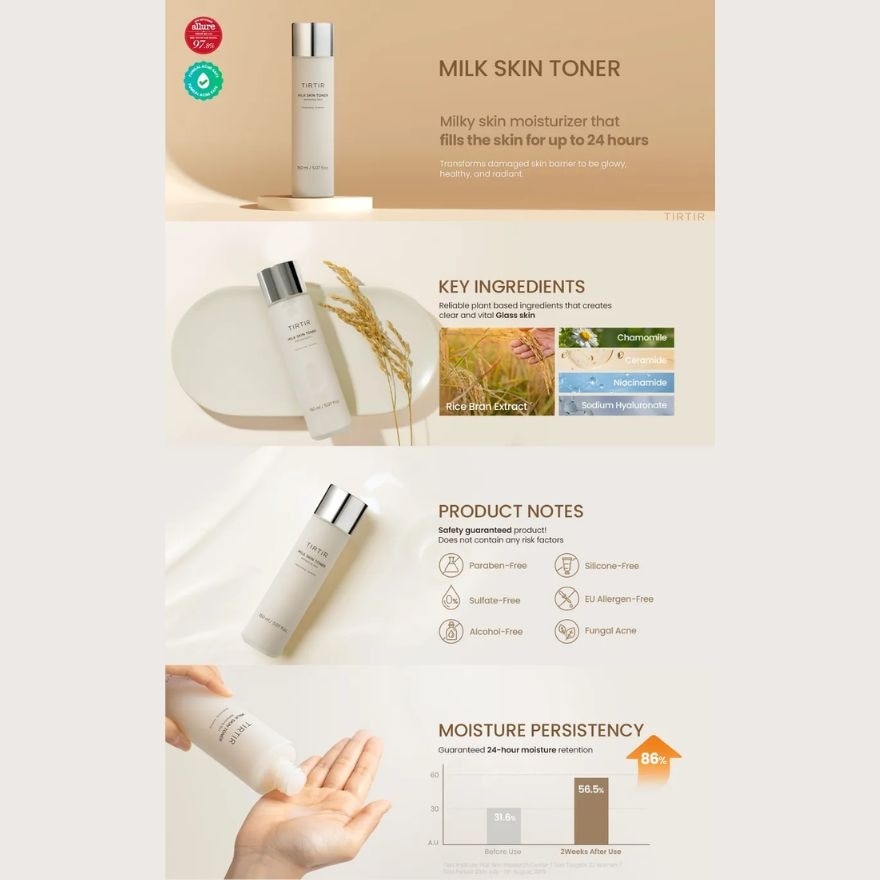 Milk Skin Toner Refreshing Skin (For Moisturizing & Soothing) 150ml