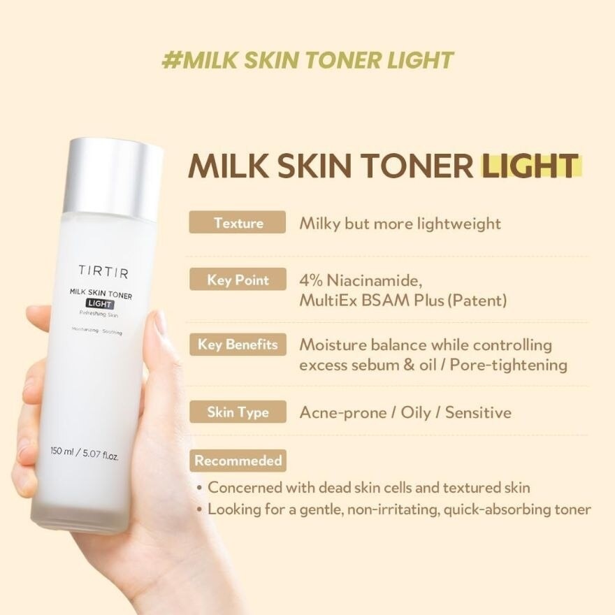 Refreshing Sking Milk Skin Toner Light (Moisturizing & Soothing) 150ml