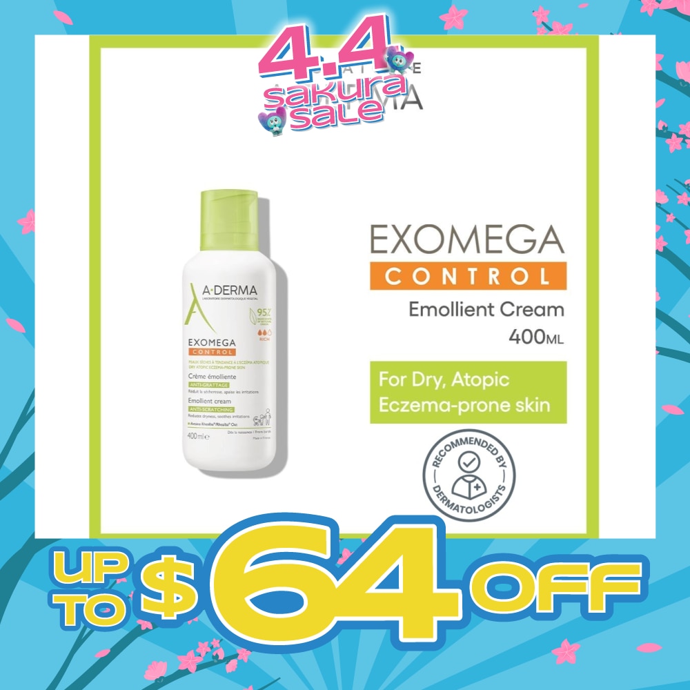 Exomega Control Emollient Fragrance-free Anti-Sratching Cream (For Dry Atopy Prone Skin) 400ml