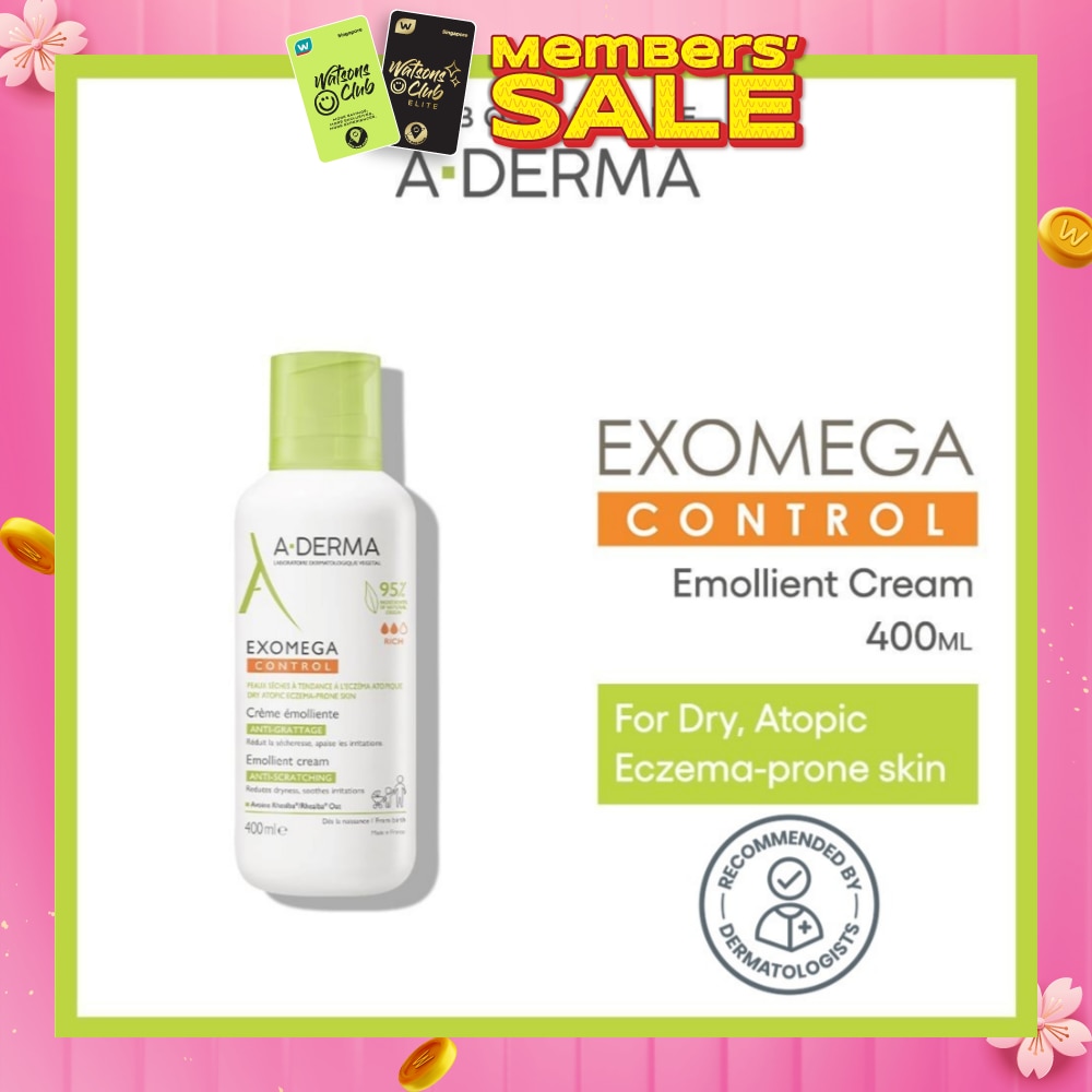 Exomega Control Emollient Fragrance-free Anti-Sratching Cream (For Dry Atopy Prone Skin) 400ml