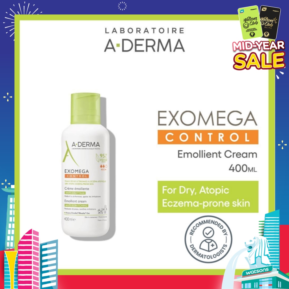 Exomega Control Emollient Fragrance-free Anti-Sratching Cream (For Dry Atopy Prone Skin) 400ml