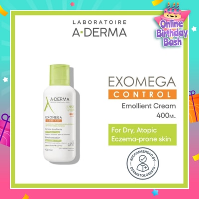 ADERMA Exomega Control Emollient Fragrance-free Anti-Sratching Cream (For Dry Atopy Prone Skin) 400ml