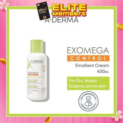 ADERMA Exomega Control Emollient Fragrance-free Anti-Sratching Cream (For Dry Atopy Prone Skin) 400ml
