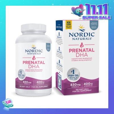 NORDIC NATURALS Prenatal DHA in Fish Gelatin 180 Soft Gels (Expiry: Aug`2026)