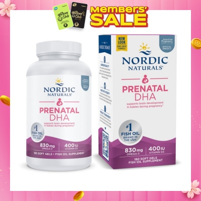 NORDIC NATURALS Prenatal DHA in Fish Gelatin 180 Soft Gels&nbsp;(Expiry: Aug`2026)